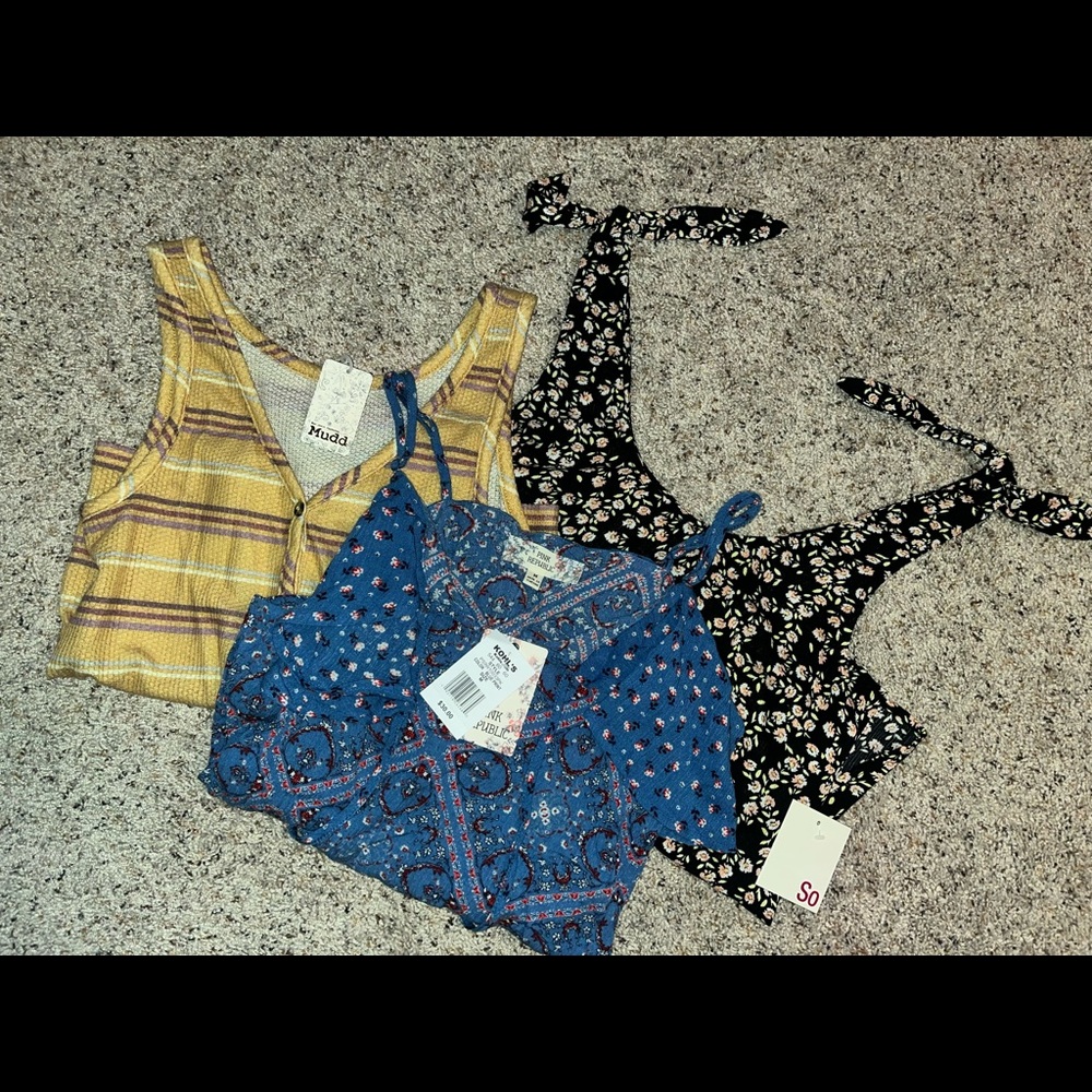 Juniors Summer Tank Bundle: Mudd, Pink Republic, and SO